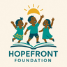 Hopefront Foundation — three joyful children on an open book beneath a rising sun